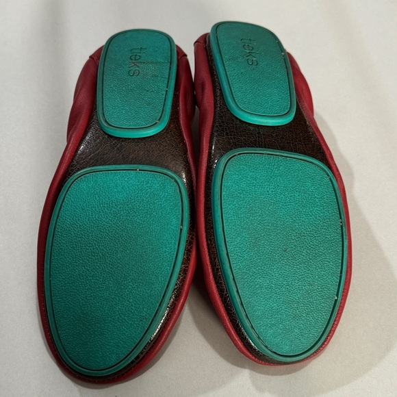 Tieks Ballet Flats Red Women’s Size 6 Leather Slip On Shoes - Picture 7 of 11